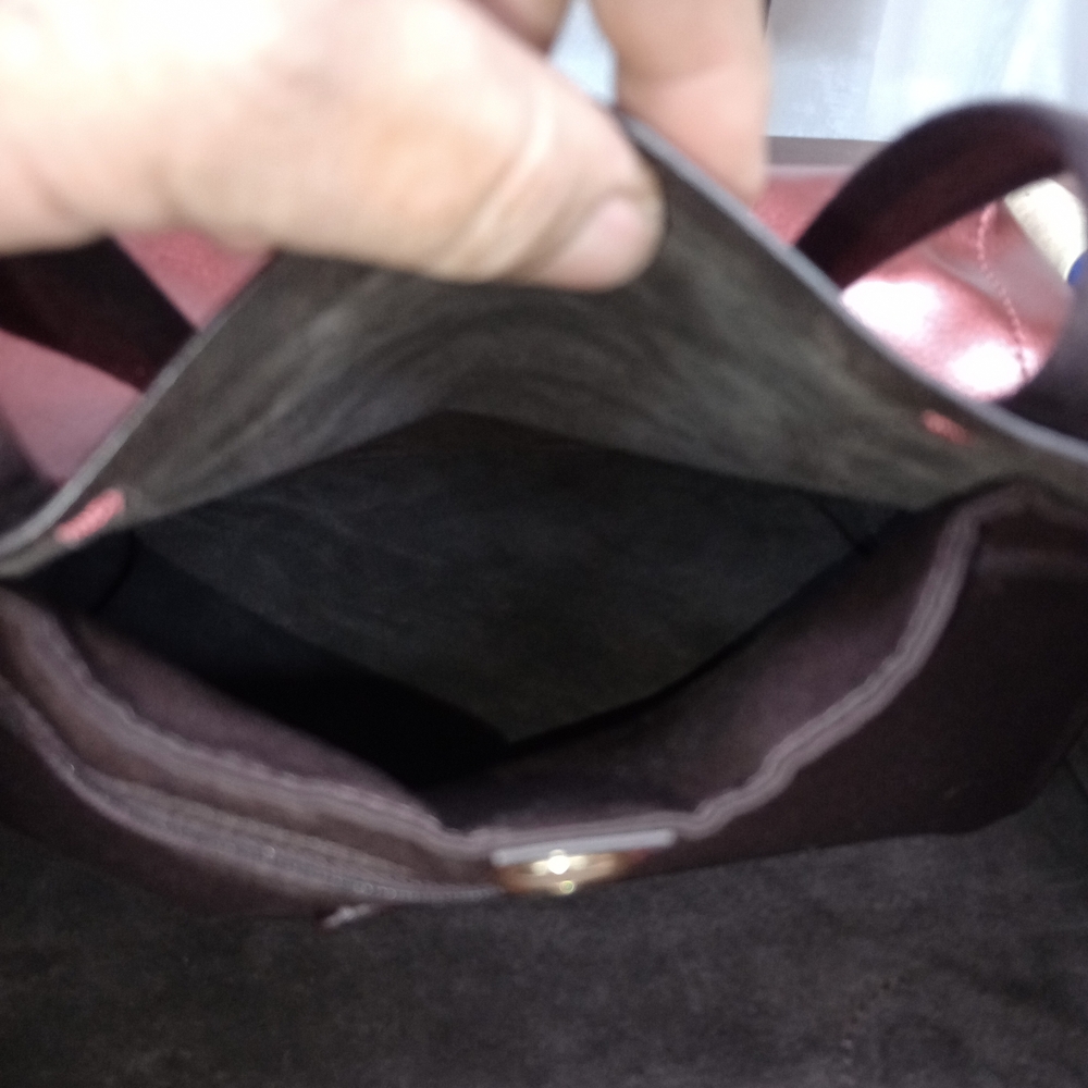Coach Burgundy Leather Tote Bag - Picture 9 of 13